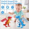 Kids Electric Flying Dragon Toy Light-Up Eyes Roaring Spraying Movable Joints Funny Toddlers Walking Dragon Action Figure Model Boys Perfect Gift