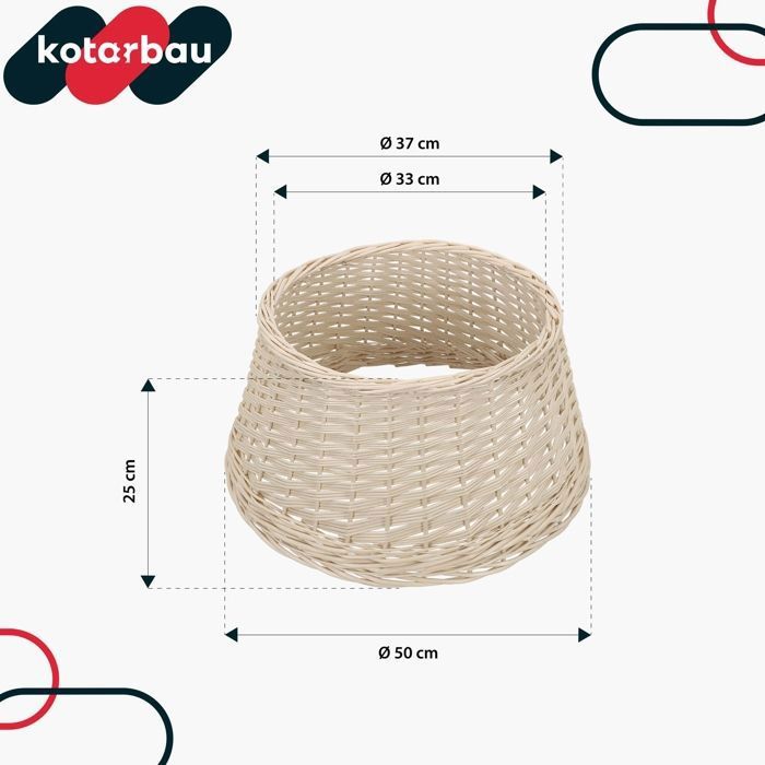 Чехол для рождественской елки - KOTARBAU® - Ø 45 см - Натуральная ива - Внутренний - Белый