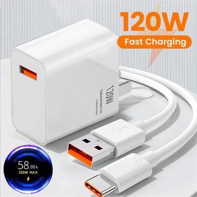 120 Вт USB GaN зарядное устройство быстрая зарядка QC3.0 USB C Type C кабель мобильный телефон зарядное устройство адаптер для iPhone Samsung Xiaomi быстрая зарядка