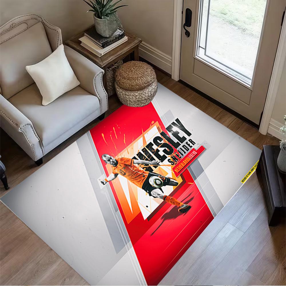 Wesley Sneijder Soccer Legend Area Rug Perfect for Game Room Dormitory Bedrooms Hallway Anti-slip Rug Anime Office Decor Birthday/Christmas Gift
