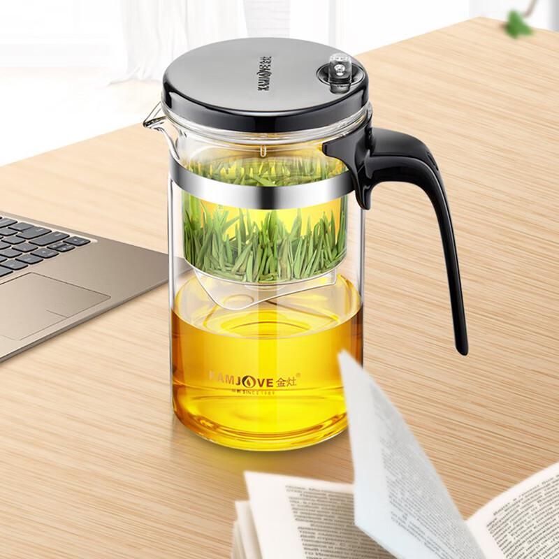 Стеклянный чайник с пресс-фильтром KAMJOVE