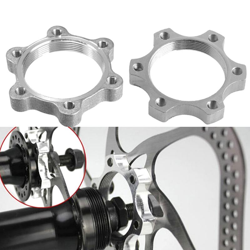 2Pcs Bicycle Bike Freewheel Threaded Hubs Disk Disc Brake Rotor Flange Adapter
