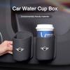 ZES5  Car Door Water Cup Holder Back Seat Drink Rack Storage For MINI Cooper One JCW Works Clubman R55 R56 F55 F56 R57 R58 R59 R60 R50