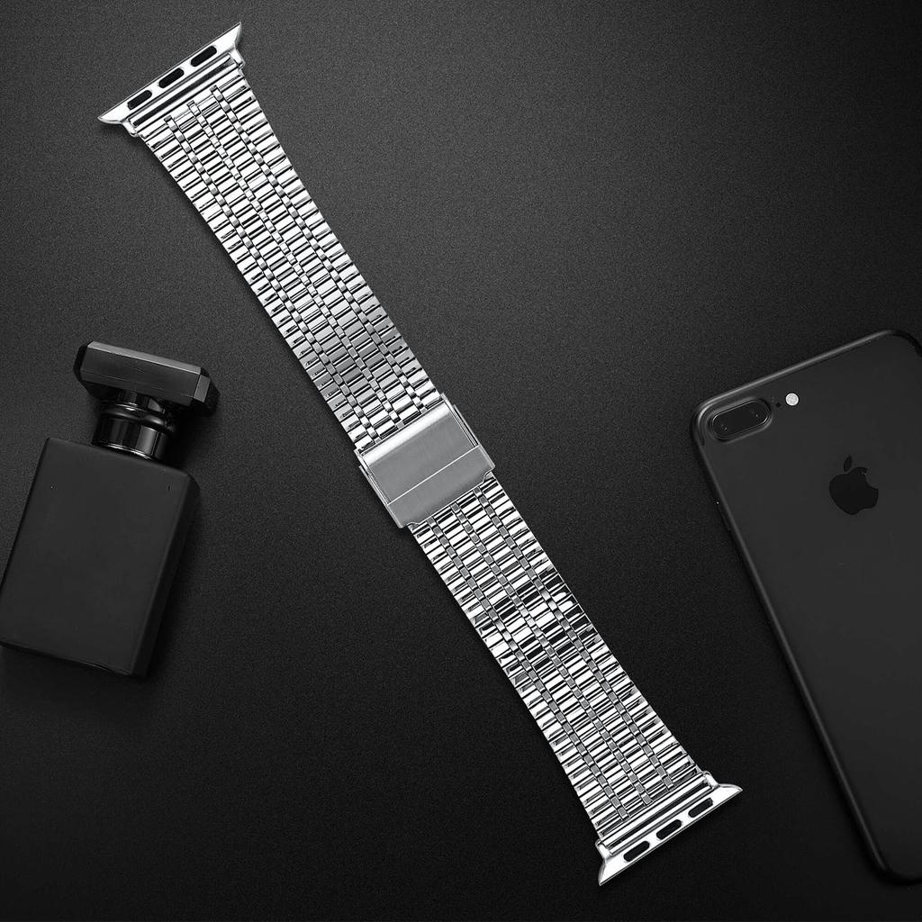 Для Apple Watch Band Ultra 49 мм 8 7 45 мм 41 мм ремешок серии 6 5 4 SE 44 мм 40 мм браслет из нержавеющей стали для IWatch 3 42 мм 38 мм
