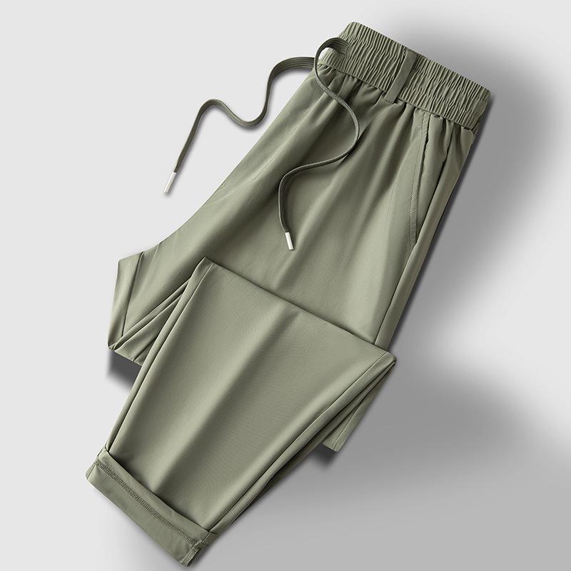 Мужские летние легкие эластичные деловые брюки Ice Silk для всех возрастов