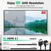 SHULIANCABLE Ультратонкий 8K HDMI 90 градусов, изогнутый влево, гибкий тонкий высокоскоростной кабель, разъем «папа-папа», компьютерный HDTV 2.1, Г-образный кабель, Г-образный 4K при 120 Гц