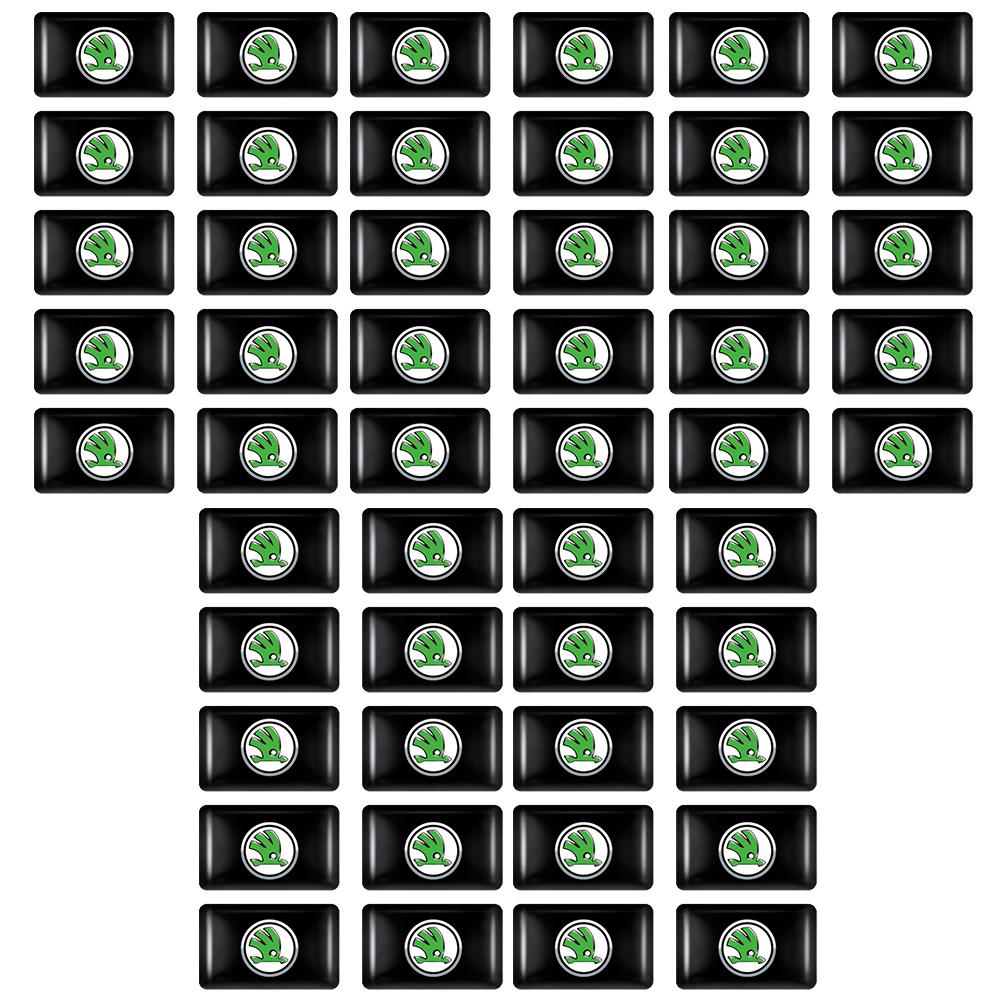 AAFM1 10/20/50pcs Car Window Lift Button Stickers Steering Wheel Badge Interior Decoration For Skoda VII VRS Yeti Fabia Octavia Kodiaq