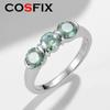 D Color Women Moissanite Ring S925 Silver Round Cut Moissanite Rings for Women Luxury Blue Green Women Moissanite Ring