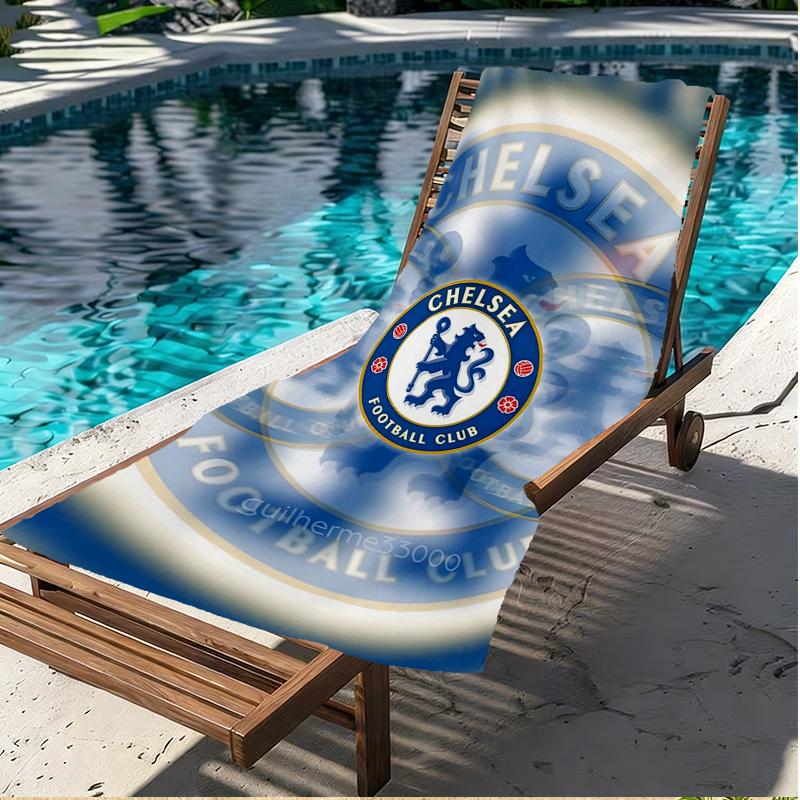 Chelsea F.C Print Beach Towel, Versatile Lightweight Absorbent Beach Towel for Pool Surf Yoga Bathroom, Perfect Birthday Holiday Gift