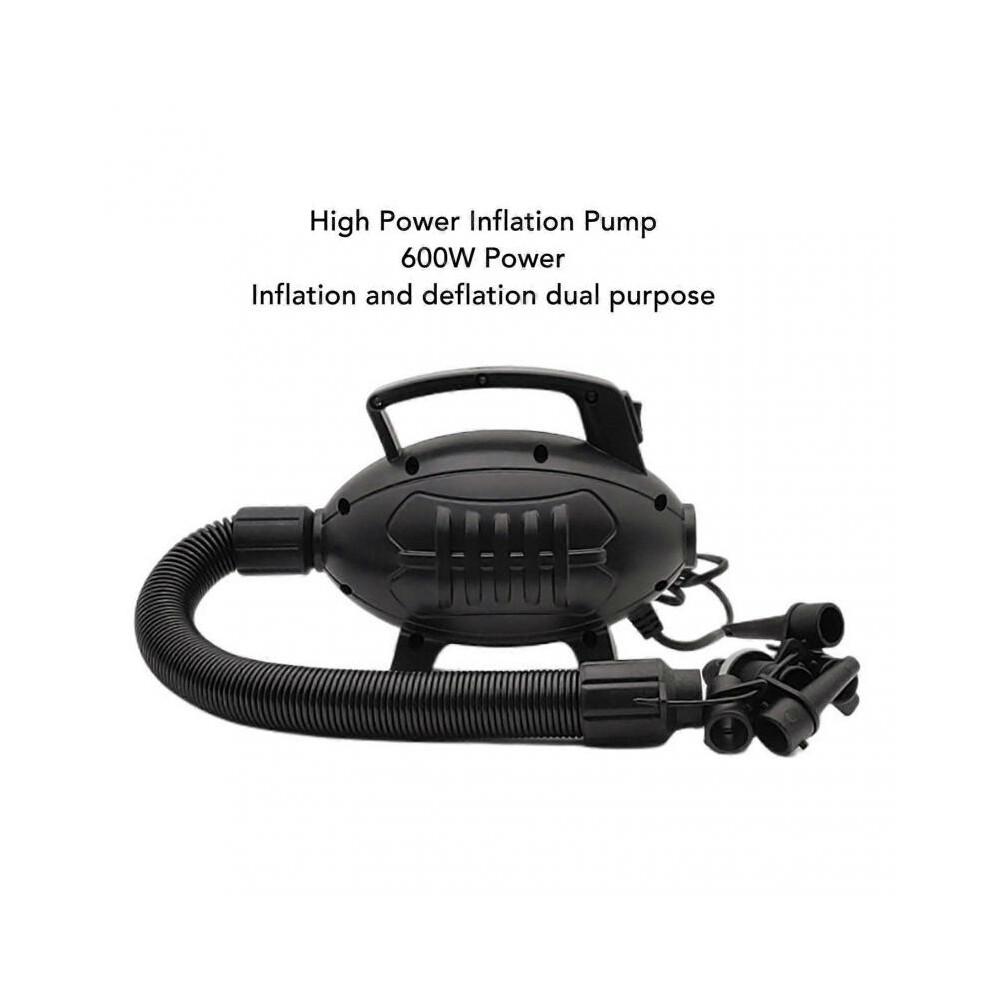 Electric Air Pump 600W High Efficiency Low Noise Inflation Pump with 5 Nozzles for Inflatable Mattress Bed Swim Ring EU Plug 220-240V