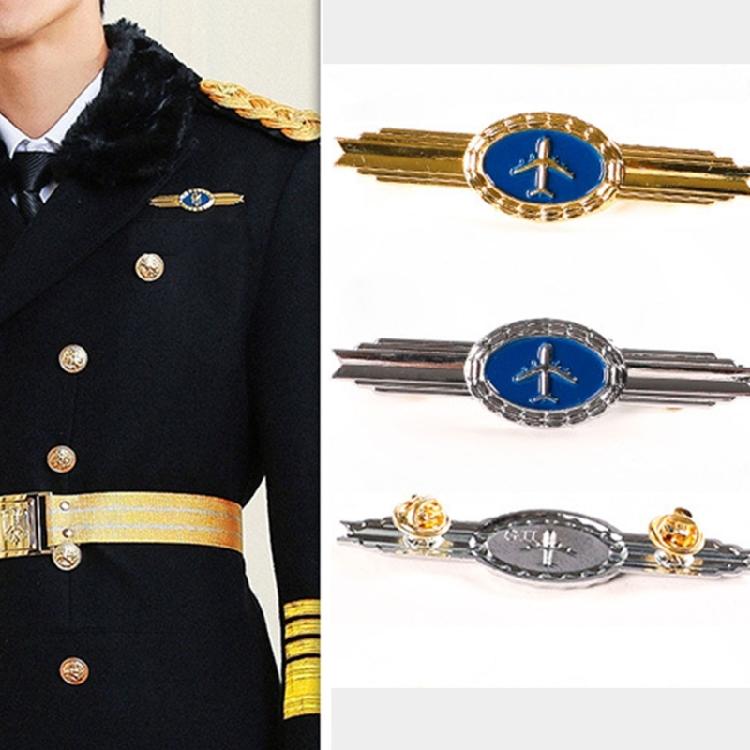 Значок пилота Знак авиационного крыла Нагрудный знак капитана Металлический значок авиакомпании на лацкан Значок крыла летчика