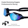 Модные гоночные очки для плавания, очки для воды в маленькой оправе, водонепроницаемые регулируемые силиконовые противотуманные линзы для взрослых с УФ-покрытием