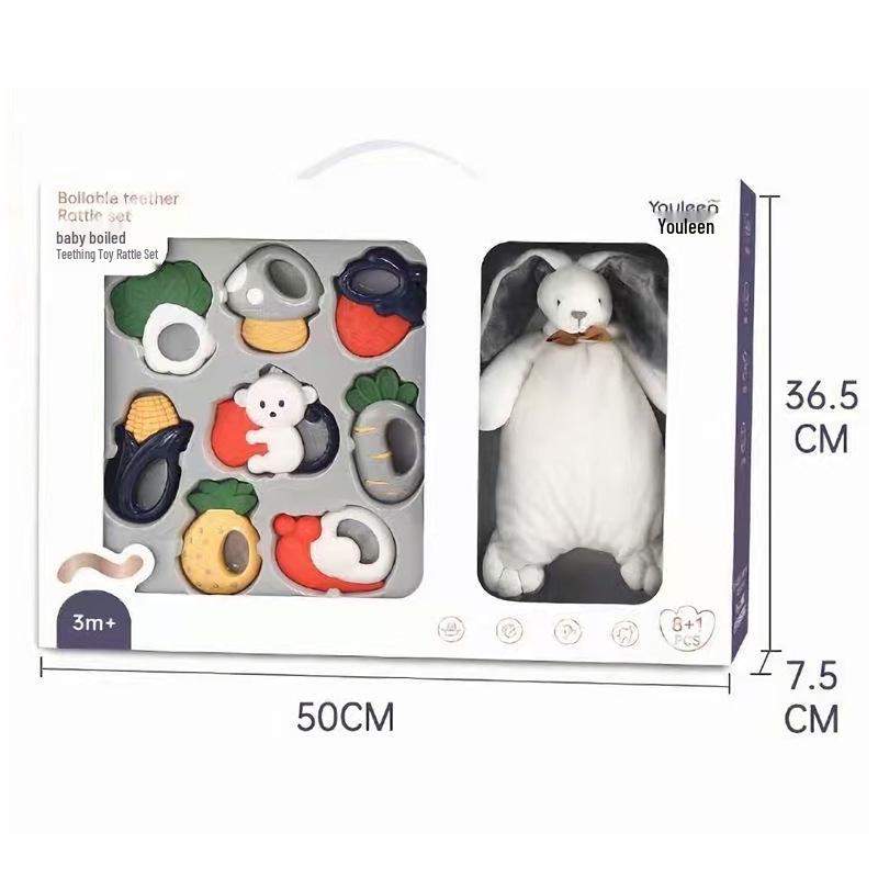 Yuele'en Набор погремушек и прорезывателей для новорожденных: Развивающая игрушка для захвата для 0-6 месяцев