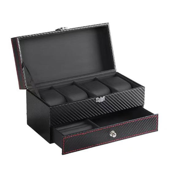 Ящик для хранения часов Контейнер для ювелирных изделий Большая емкость Двухслойный дизайн Быстрая классификация часов
