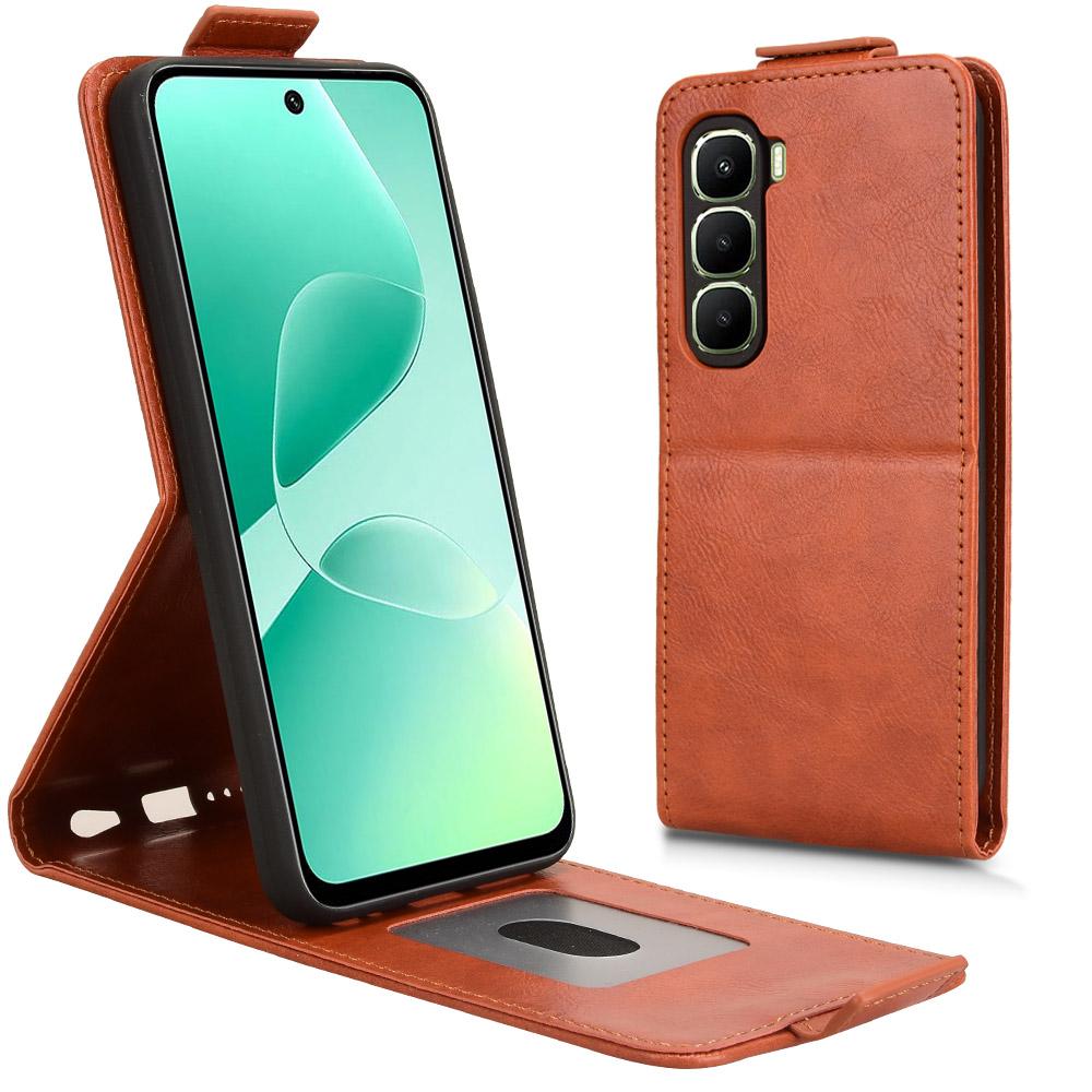 Чехол-подставка для Infinix Hot 60i 4G/Hot 60 5G с магнитной застежкой, вертикальный откидной кожаный чехол для телефона с держателем для карт