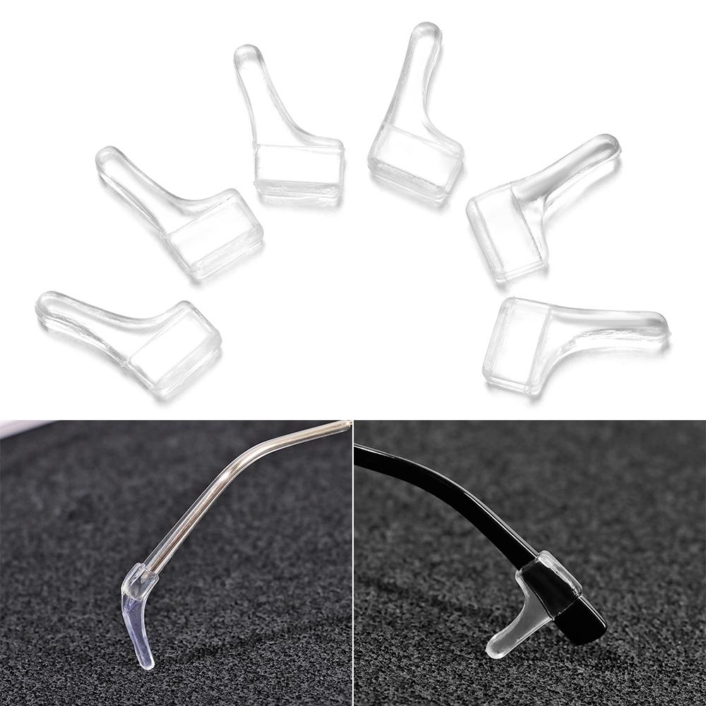 10pairs Tip Holder Glass Accessories Eyeglasses Ear Hooks Transparent Anti Slip Silicone