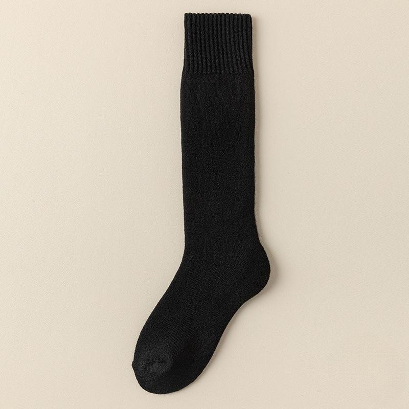 Thickened Cashmere Thigh-high Socks for Women, Cold-proof and Warm Wool Socks, Autumn and Winter Calf Socks for Men