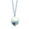 [H6232] - Silver Necklace 'Eva' Silver White (rhodium-plated) - 21x15 Mm