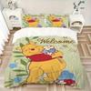 3pcs Winnie the Pooh Floral Bedding Set - Includes 1 Quilt Cover and 2 Pillowcases, Comfortable Bedding with Stylish Design for Bedroom, Machine