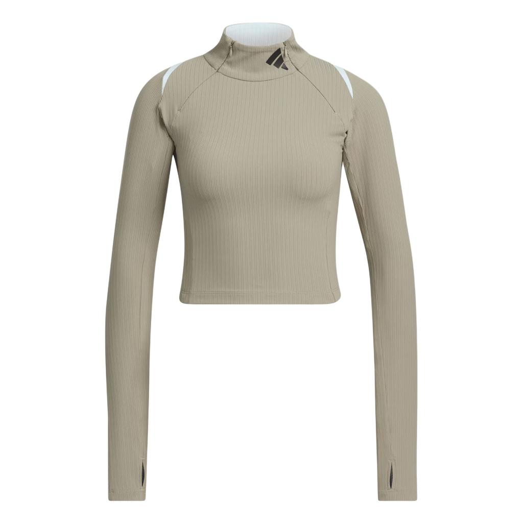 Adidas Future Style Pre Series Топ с длинным рукавом Спортивный повседневный пуловер Женские топы Earth-Brown JM2451