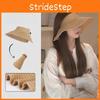 Summer Wide Brim Woven Hat For Women With Breathable Sunshade Beach Sun Hat