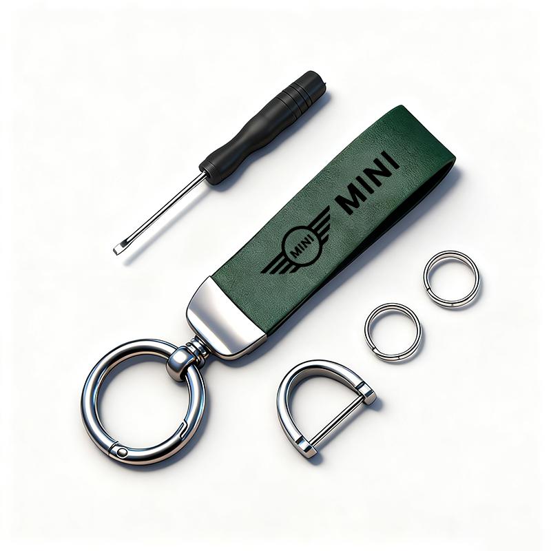 Car Hot Stamping Badge Keychain Zinc Alloy Keyring Accessories For MINI WORKS P One Cooper JCW R60 R59 R58 R57 R56 R55 R53 R52 F55