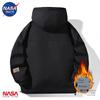 Nasa Fleece Jacket for Men, Spring, Autumn and Winter Hooded Jacket, Outdoor Windproof Thickened Lamb Fleece Mountaineering Jacket, Trendy Brand