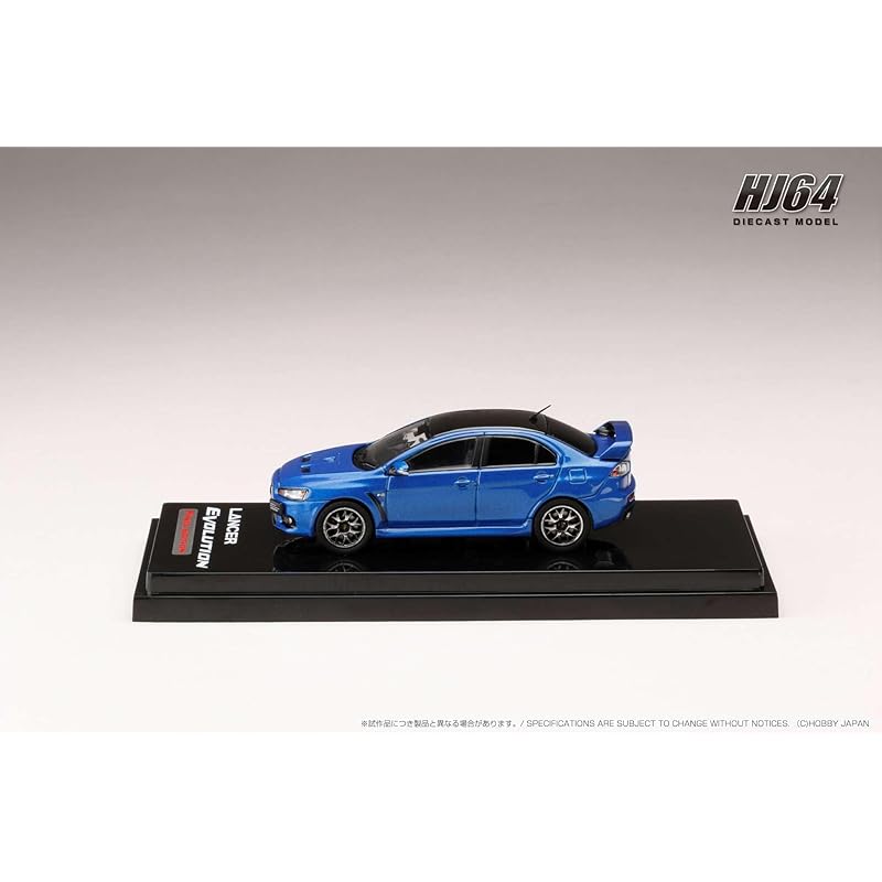 1/64 mitsubishi lancer evolution X FINAL EDITION With engine display model Lightning blue mica/black roof