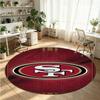 San Francisco 49ers Printed Round Crystal Velvet Rug Soft Non Slip Floor Carpet For Bedroom Holiday Gift