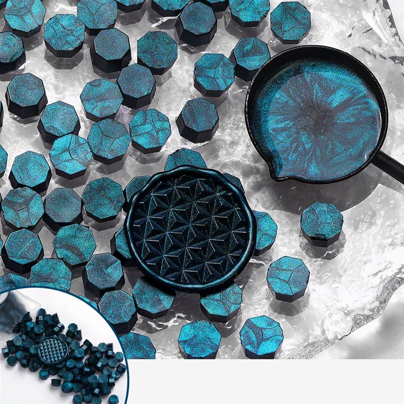 100Pc Glitter Sealing Wax Seal Stamp Wax Beads Scrapbook Material Wedding Birthday Party Invitation Stamp DIY Stamp Decoration