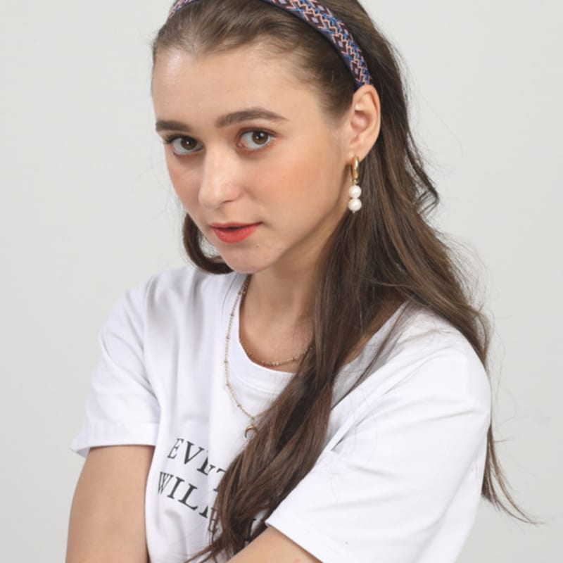 LALA Повязка на голову с африканским узором P-VIOLET