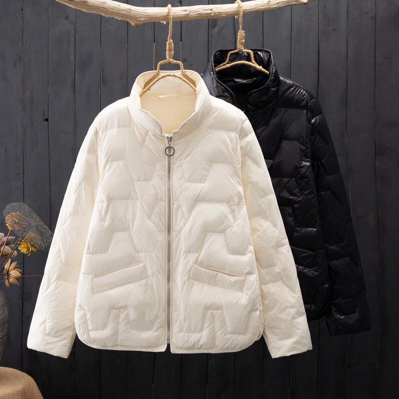Light Down Cotton Jacket Female Short Winter New Shiny Stand-up Collar Fashion Cotton Clothes Small Ladies Winter Jacket