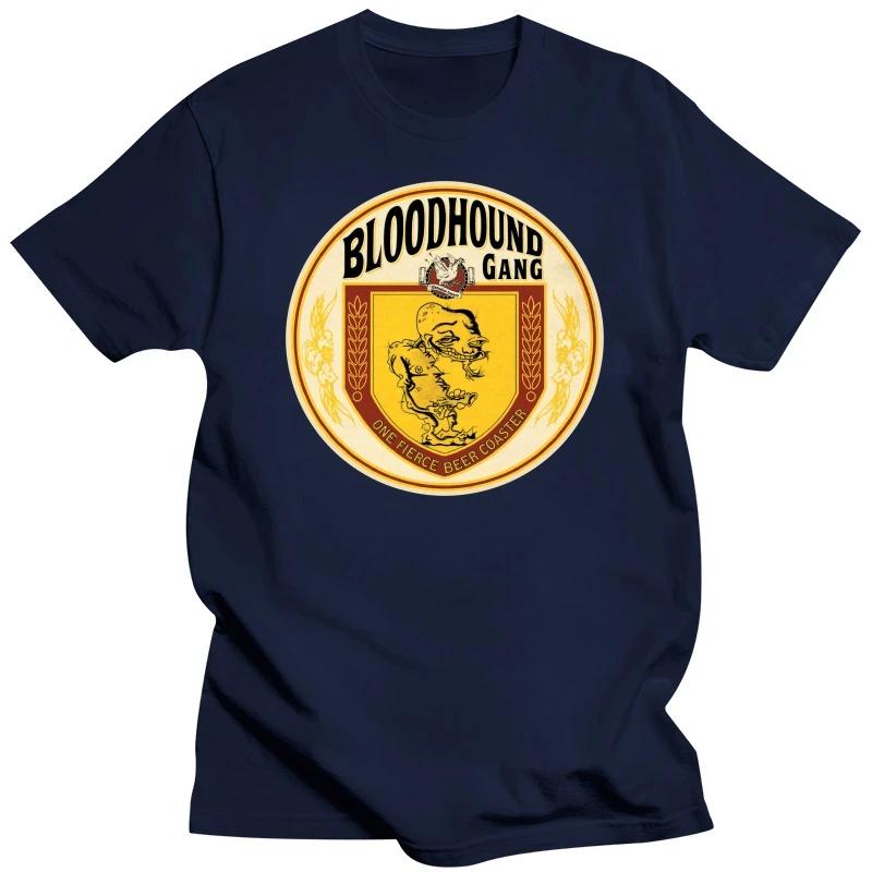 Модная плотная Хит продаж винтажная летняя с круглым вырезом популярная BLOODHOUND GANG FIERCE BEER COASTER мужская черная футболка S-5XL
