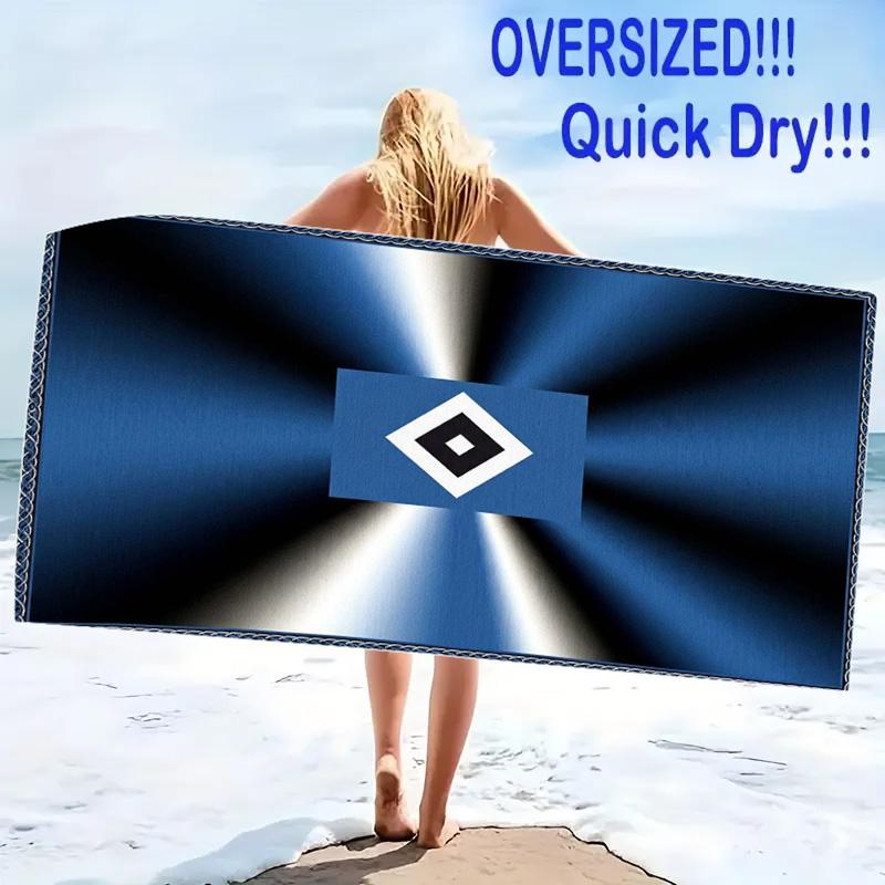 Hamburger Sv Print Beach Towel, Large Soft Quick Dry Towel for Beach Camping Swimming