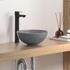 LUYI Round Hand Washing Bowl Hand Wash Basin Washbowl Set 275x275x120mm Gray