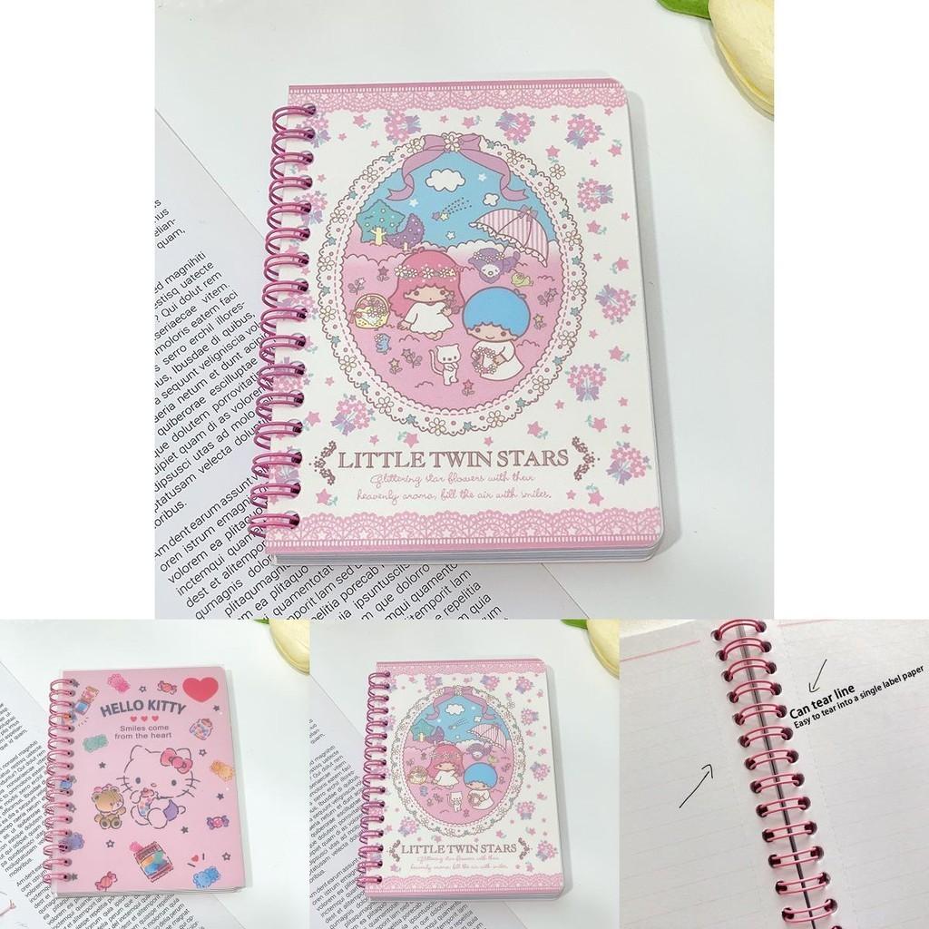 Kuromi A6 Ежедневник-блокнот Sanrio Канцелярский блокнот на спирали в линейку