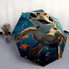 1pc Ocean Turtle Automatic Open/Close Umbrella, Windproof, Folding Compact Umbrella with Lightweight Design for Women/Men013
