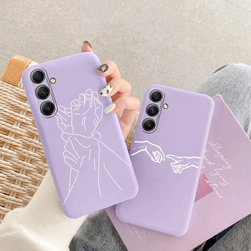 Мягкий силиконовый чехол Hand Lines для Xiaomi Redmi Note 13 Pro 13C Poco C65 Samsung A35 A55 M35 Huawei Honor 200 iPhone Camera Защитный противоударный чехол