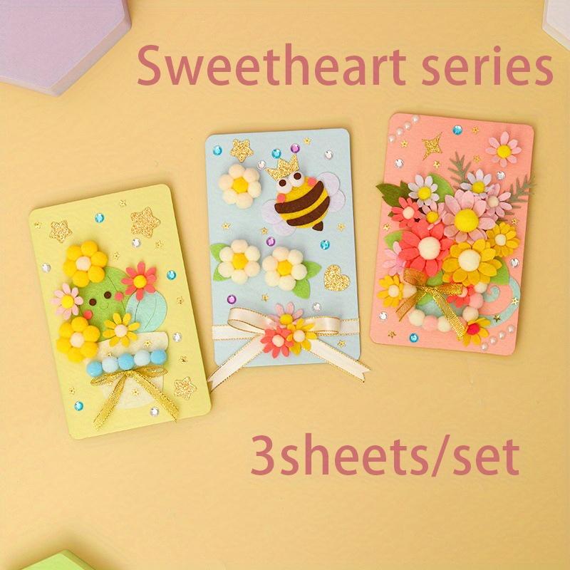 1 набор поздравительных открыток ко Дню учителя из нетканого материала ручной работы «сделай сам», набор материалов для детского сада, подарочная карта