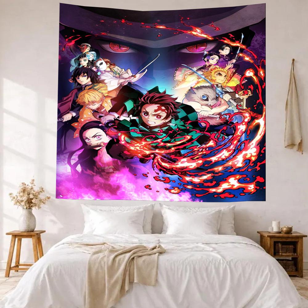 Kimetsu No Yaiba Wall Decor Tapestry Art For Pet Memorial Birthdaywedding Party Backdrop Family Gift