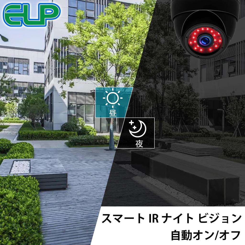 ELP 1080P Webcam 2 Megapixel Infrared Night Vision Security Camera 100fps 24 Infrared Lights Dome Surveillance Camera FHD USB Dome Camera Security and