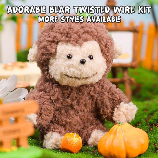 Набор для самостоятельной сборки ершиков для труб в виде кукол-животных Twist Stick, разноцветные пушистые плюшевые стержни для творчества и поделок своими руками, детский подарок