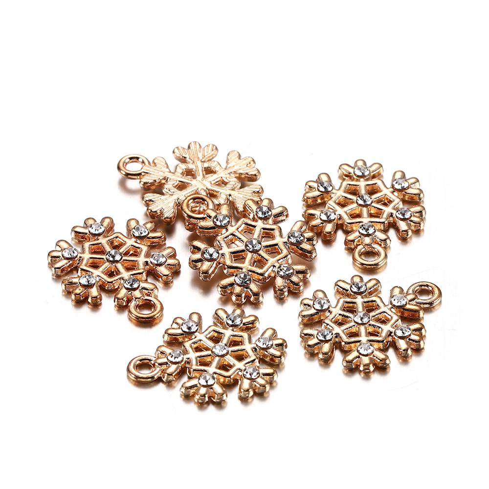 10Pcs Christmas Charms Pendants Enamel Bracelet Party Home Metal Craft Decoration Tree Hanging DIY Jewelry Making Accessories
