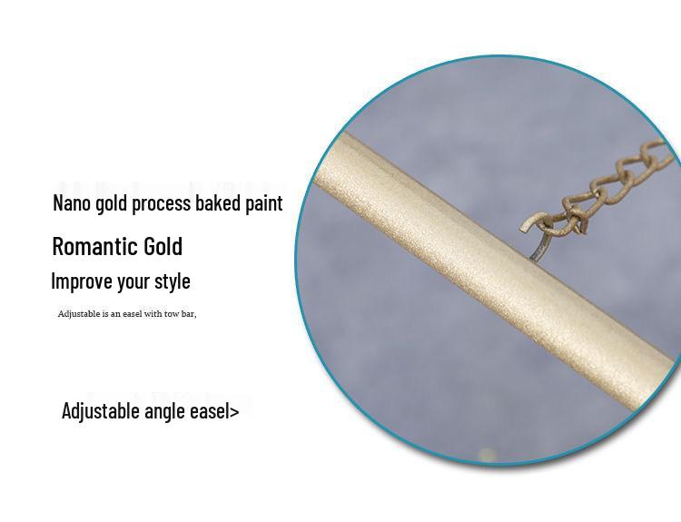 Роскошный скандинавский фотостенд для приветствия на свадьбу - Металлическая подставка-мольберт, напольная.