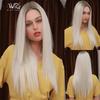 Женские волосы 66 см, белое золото, длинная прямая футболка спереди, кружевные розовые волосы, сетчатый головной убор, парики из чистой ручной работы, парик из кружева, парик канекалон