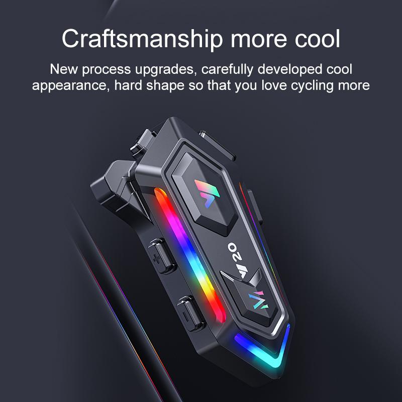 RGB красочные огни мотоциклетный шлем гарнитура Bluetooth 5.3 1000Mah шумоподавление беспроводные наушники громкой связи мотоцикл