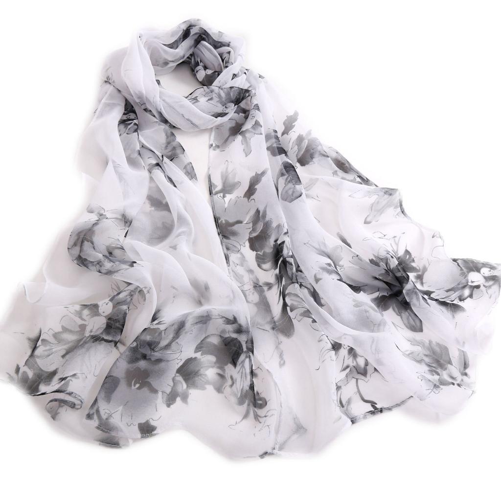Women's Winter Long Fashion Chiffon Printed Decorative Scarf