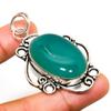 Green Onyx Gemstone Handmade 925 Silver Plated Jewelry Pendant 2.08"