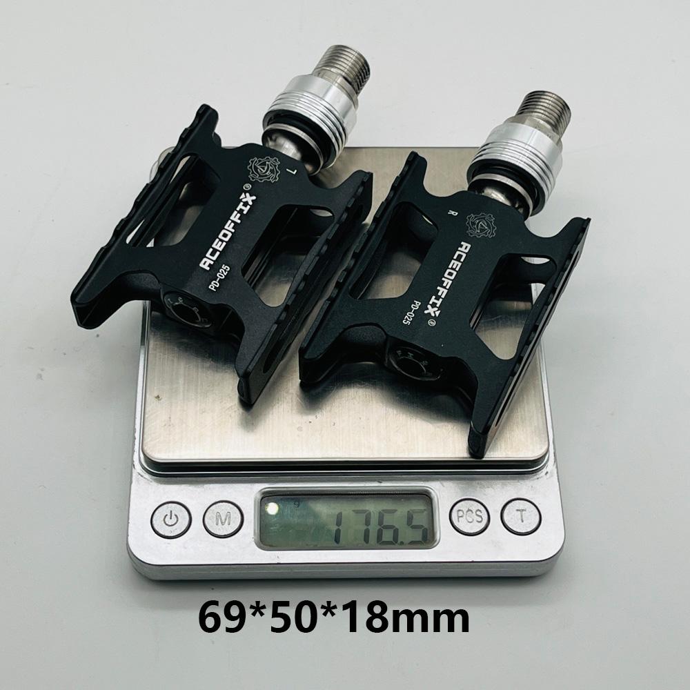 2 size ultralight 158g bicycle pedal for Brompton bike black/silver color aluminum + titanium axis 1pair