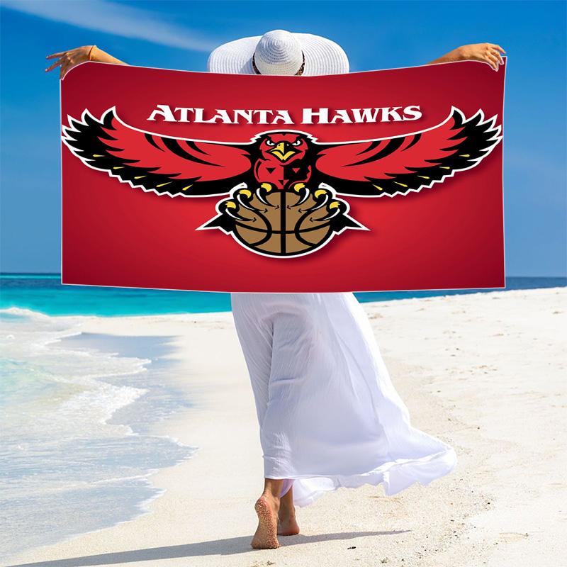 Atlanta hawks Logo Print Beach Towel, Large Soft Quick Dry Towel for Beach Camping Swimming